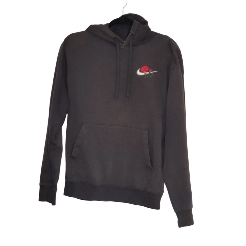 Nike Gray Rose Embroidered Hoodie Standard size Small
